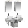 vidaXL Ensemble d'armoire de salle de bain 5 pc Gris b&eacute;ton