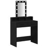 vidaXL Table de Toilette Noir 79 x 41 x 140 cm Bois d'ing&eacute;nierie