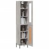vidaXL Buffet haut Sonoma gris 34,5x34x180 cm Bois d'ing&eacute;nierie