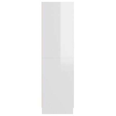 vidaXL Garde-robe Blanc brillant 82,5x51,5x180 cm Aggloméré