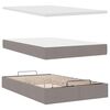 vidaXL Cadre de lit ottoman avec matelas taupe 120x200 cm tissu