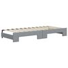 vidaXL Lit de jour avec gigogne et matelas gris clair 100x200 cm tissu
