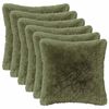 vidaXL Housse de coussin 6 pc HEERLEN Vert 45 x 45 cm Fleece PV