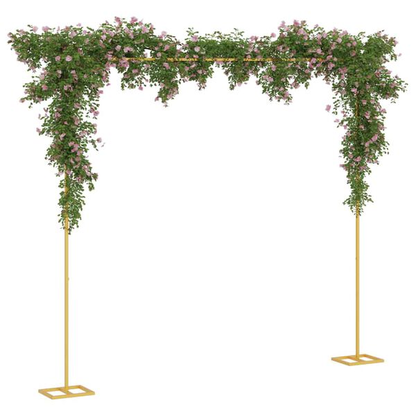 vidaXL Arche de mariage Dor&eacute; 338 x 35 x 300 cm Acier
