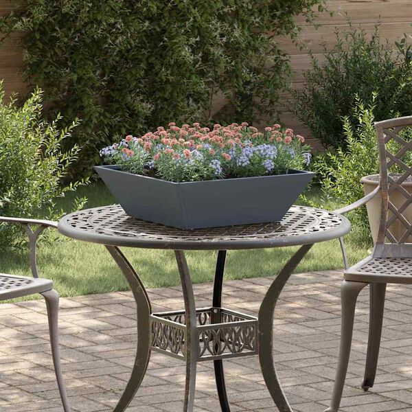vidaXL Cache-pot de jardin Anthracite 50 x 50 x 15 cm