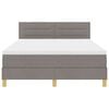 vidaXL Lit &agrave; ressorts avec matelas Taupe 140 x 190 cm tissu