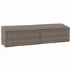 vidaXL Bo&icirc;te de rangement de jardin gris 220x50x58 cm r&eacute;sine tress&eacute;e