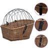 vidaXL Panier arri&egrave;re de v&eacute;lo avec couvercle 55x31x36 cm Saule naturel