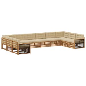 vidaXL Ensembles de canap&eacute;s 10 pc Bois d'Acacia Massif