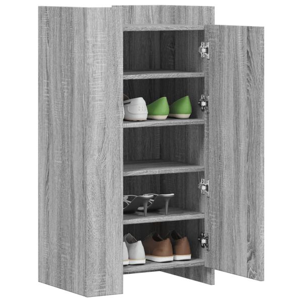 vidaXL Armoire à chaussures sonoma gris 52x37,5x100 cm