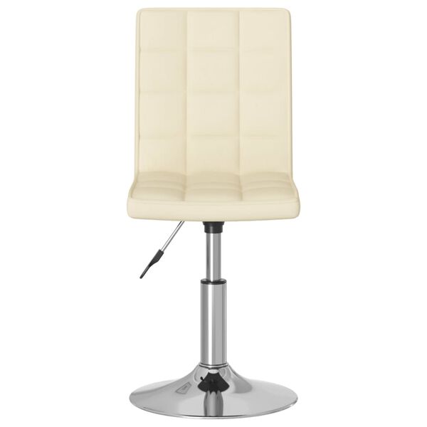 vidaXL Chaises pivotantes &agrave; manger lot de 2 Cr&egrave;me Tissu