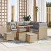 vidaXL Ensemble de canap&eacute; de jardin 8 pcs beige et gris clair