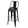 vidaXL Tabourets de bar lot de 4 noir acier