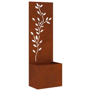 vidaXL &Eacute;cran de confidentialit&eacute; de jardin Floral Rouill&eacute; 50 x 140 cm