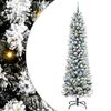 vidaXL Sapin de No&euml;l artificiel Blanc 240 cm PVC, m&eacute;tal et plastique
