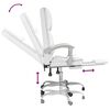 vidaXL Fauteuil de massage inclinable de bureau Blanc Similicuir