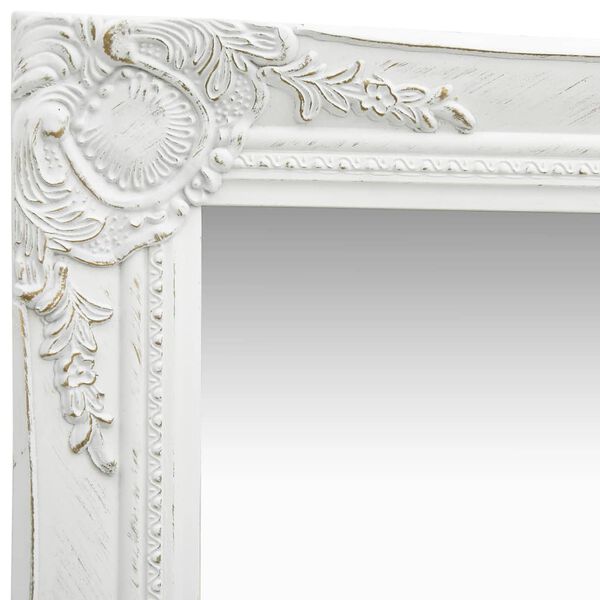 vidaXL Miroir mural style baroque 40x40 cm Blanc