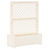 vidaXL Grand pot avec trellis Blanc 99,5 x 43 x 133,5 PP