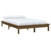 vidaXL Cadre de lit sans matelas marron miel 200x200 cm bois massif