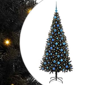 vidaXL Sapin de No&euml;l Noir 180 cm PVC