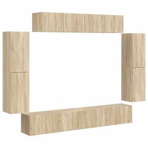 vidaXL Meuble TV 8 pc Ch&ecirc;ne Sonoma