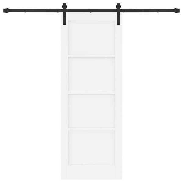 vidaXL Porte coulissante Blanc 73,5 x 198,5 cm Pin massif