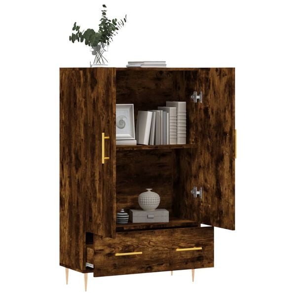 vidaXL Buffet haut ch&ecirc;ne fum&eacute; 69,5x31x115 cm bois d'ing&eacute;nierie