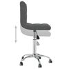 vidaXL Chaise pivotante de bureau Gris foncé Tissu