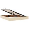 vidaXL Lit avec rangement et matelas Cr&egrave;me 180 x 200 cm Polyester