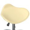 vidaXL Chaise de bureau Crème Similicuir