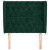 vidaXL T&ecirc;te de lit avec oreilles Vert fonc&eacute; 103x23x118/128 cm Velours