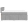 vidaXL Sommier &agrave; lattes de lit avec matelas Gris clair 140x200cm Tissu