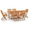 vidaXL Ensemble &agrave; manger de jardin 7 pcs bois massif d'acacia