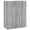 vidaXL Buffet haut Sonoma gris 69,5x34x180 cm Bois d'ing&eacute;nierie