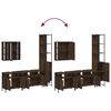 vidaXL Ensemble d'armoires de salle de bain 4 pcs ch&ecirc;ne marron