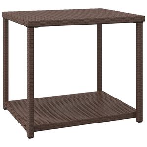 vidaXL Table d'appoint marron 55x45x49 cm r&eacute;sine tress&eacute;e