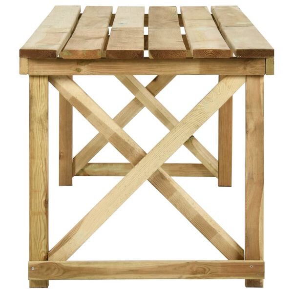 vidaXL Table de jardin 200x79x75 cm Bois de pin impr&eacute;gn&eacute;