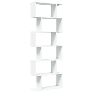vidaXL &Eacute;tag&egrave;re s&eacute;paratrice de pi&egrave;ce &agrave; 6 niveaux blanc 70x24x193 cm