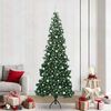 vidaXL Arbre de Noël artificiel d'angle Vert 240 cm PVC et métal