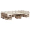 vidaXL Ensemble de canap&eacute; de jardin 11 pcs Beige polyrotin