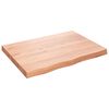 vidaXL &Eacute;tag&egrave;re murale marron clair bois ch&ecirc;ne massif trait&eacute;