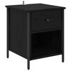 vidaXL Cabinet de chevet avec tiroir 2 pcs Ch&ecirc;ne noir 40 x 42 x 50 cm
