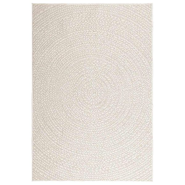 vidaXL Tapis ZIZUR cr&egrave;me 120x170 cm aspect de jute int&eacute;rieur ext&eacute;rieur