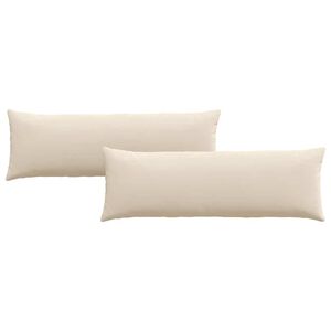 vidaXL Coussins de canap&eacute; 2 pcs Beige 120 x 40 cm tissu