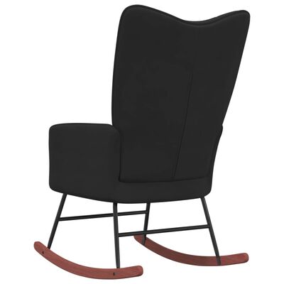 vidaXL Chaise à bascule Noir Velours