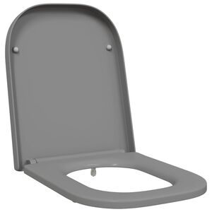 vidaXL Si&egrave;ge de toilette Gris 47,5 x 35 x 3,6 cm Duroplast