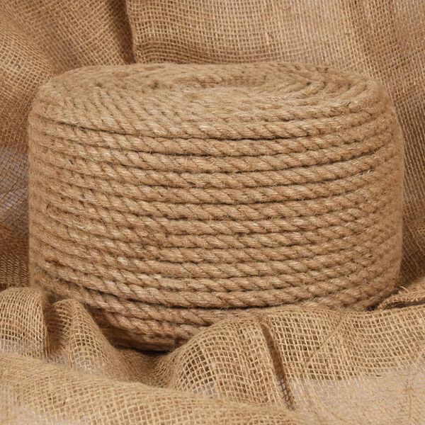 vidaXL Corde de jute 50 m de long 14 mm d'&eacute;paisseur