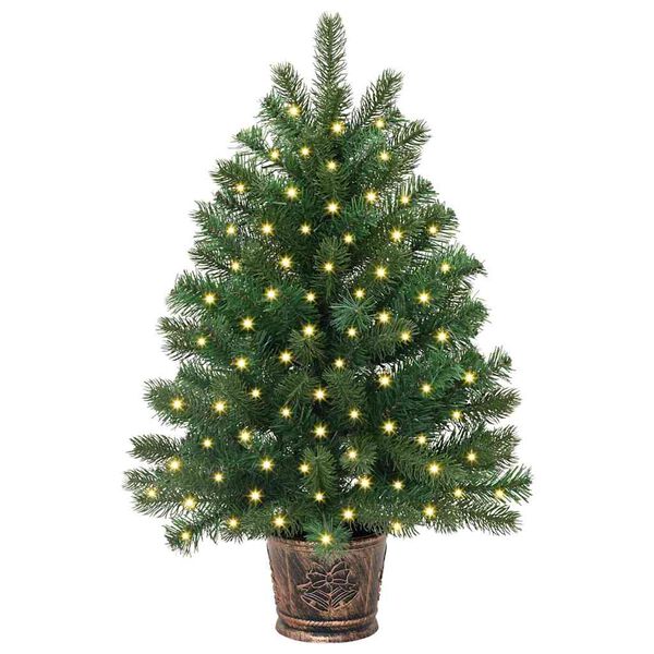 vidaXL Sapin de No&euml;l artificiel avec 150 LED Vert 65 cm PE et PVC