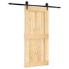 vidaXL Porte coulissante Naturel et noir 95 x 210 cm