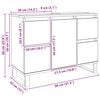 vidaXL Armoire de lavabo de salle de bain ch&ecirc;ne artisanal 65x33x60 cm